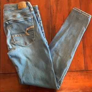 american eagle medium wash jeggings